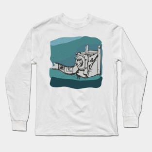 Old Camera Sketch Long Sleeve T-Shirt